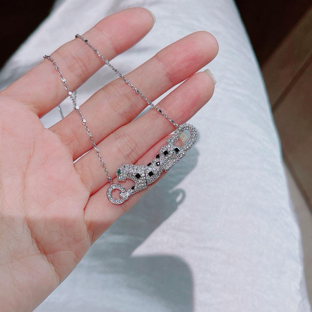 [NOBLE AURA] PANTHERE PAVED DIAMOND NECKLACE