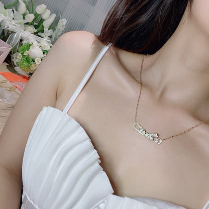 [NOBLE AURA] PANTHERE PAVED DIAMOND NECKLACE