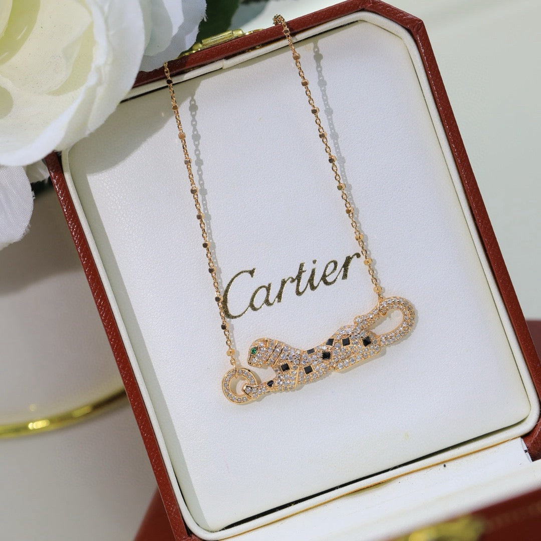 [NOBLE AURA] PANTHERE PAVED DIAMOND NECKLACE