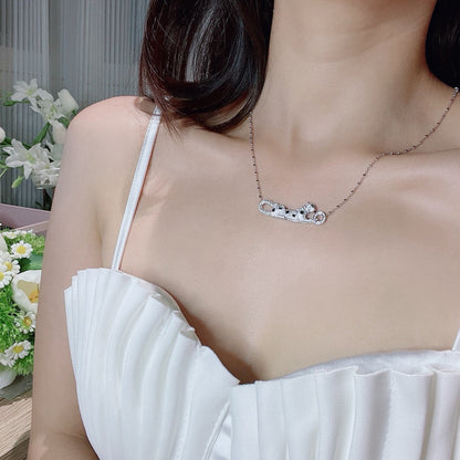 [NOBLE AURA] PANTHERE PAVED DIAMOND NECKLACE