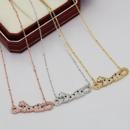 [NOBLE AURA] PANTHERE PAVED DIAMOND NECKLACE
