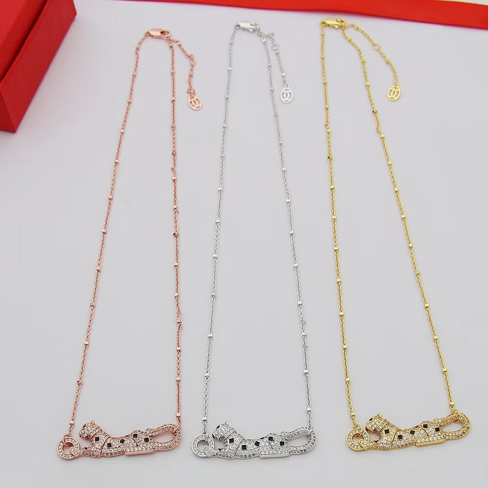 [NOBLE AURA] PANTHERE PAVED DIAMOND NECKLACE