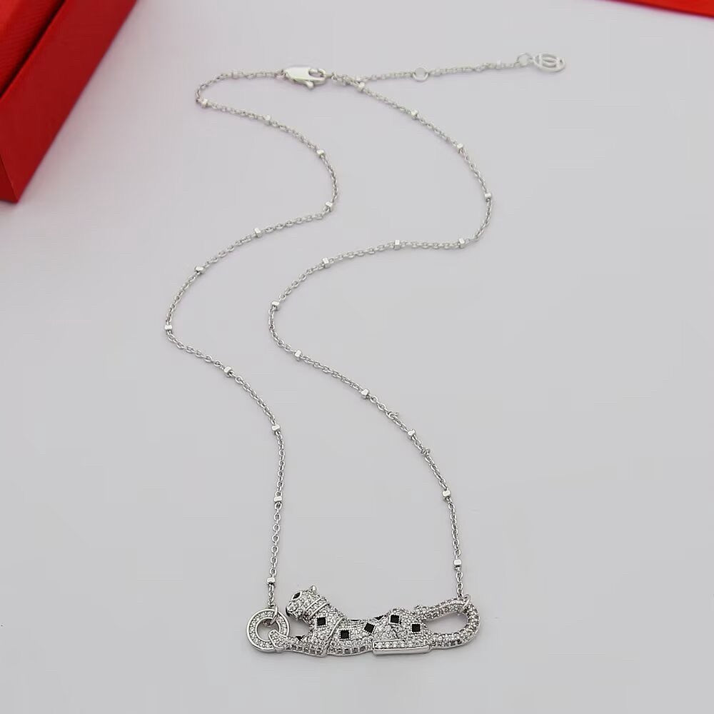 [NOBLE AURA] PANTHERE PAVED DIAMOND NECKLACE
