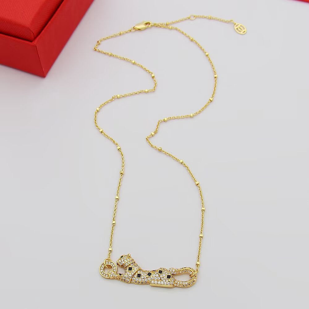 [NOBLE AURA] PANTHERE PAVED DIAMOND NECKLACE
