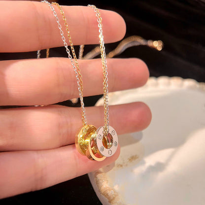 [NOBLE AURA] LOVE 6 DIAMOND PENDANT NECKLACE