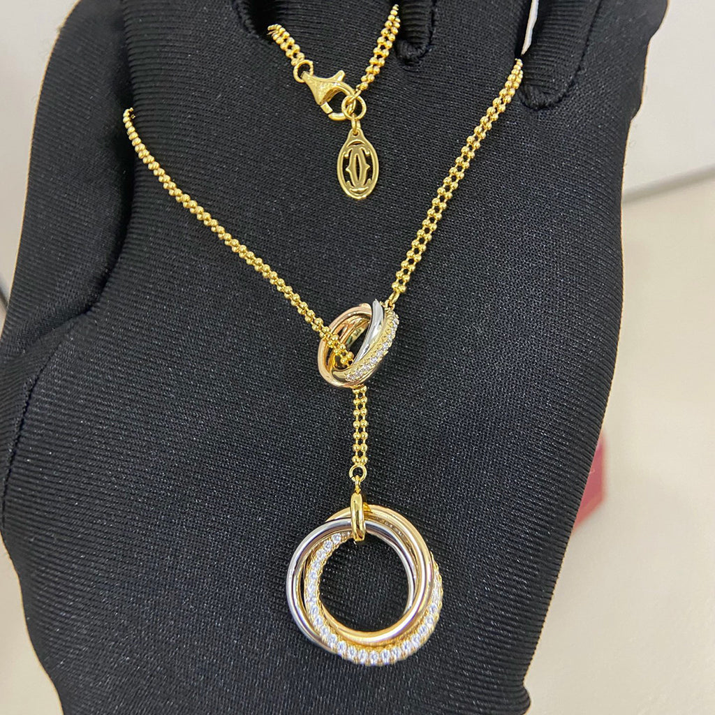 [NOBLE AURA] TRINITY DIAMONDS NECKLACE