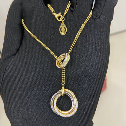 [NOBLE AURA] TRINITY DIAMONDS NECKLACE
