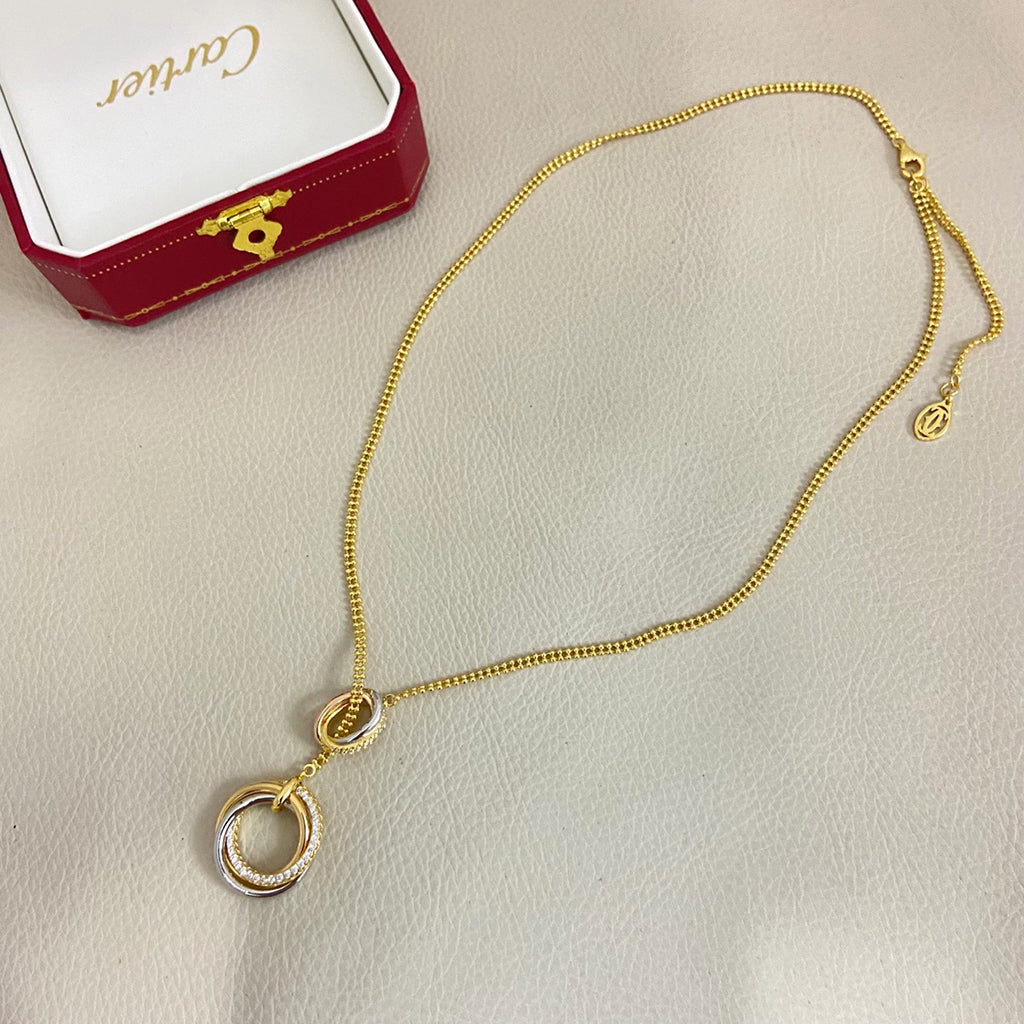 [NOBLE AURA] TRINITY DIAMONDS NECKLACE