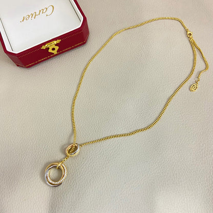 [NOBLE AURA] TRINITY DIAMONDS NECKLACE