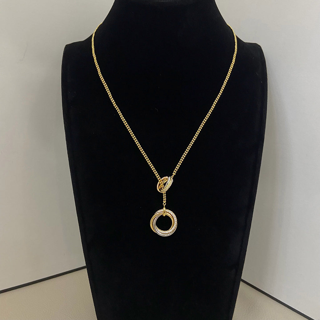 [NOBLE AURA] TRINITY DIAMONDS NECKLACE