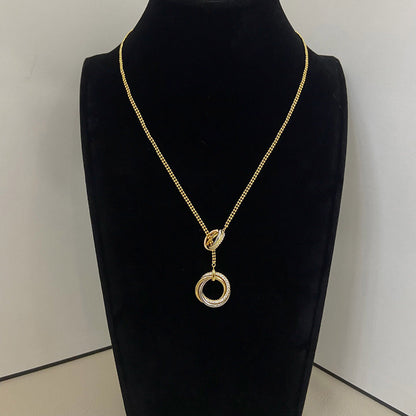 [NOBLE AURA] TRINITY DIAMONDS NECKLACE