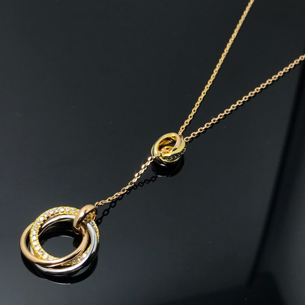 [NOBLE AURA] TRINITY DIAMONDS NECKLACE