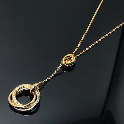 [NOBLE AURA] TRINITY DIAMONDS NECKLACE