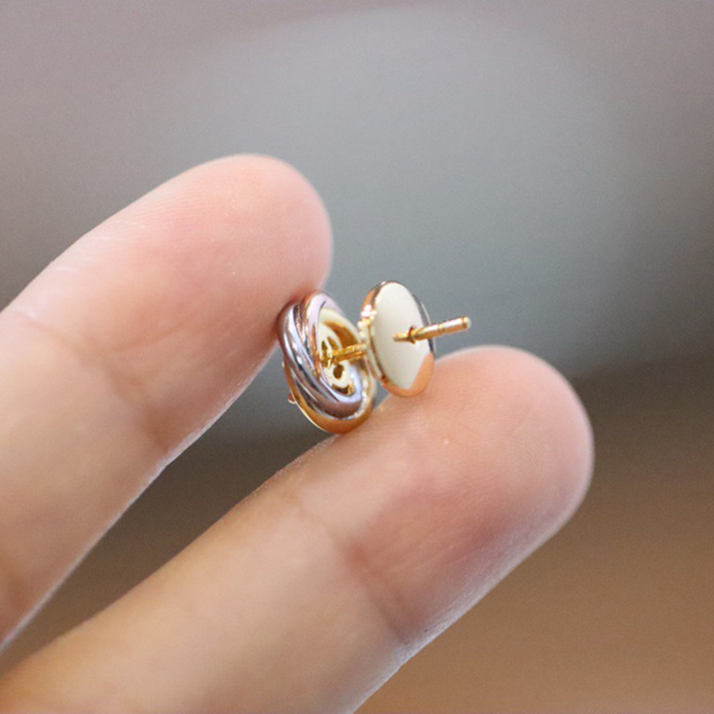 [NOBLE AURA] TRINITY STUD DIAMOND EARRINGS