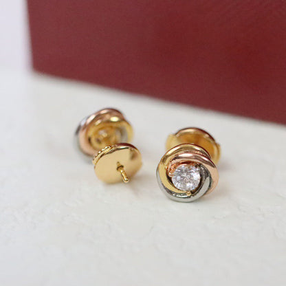 [NOBLE AURA] TRINITY STUD DIAMOND EARRINGS