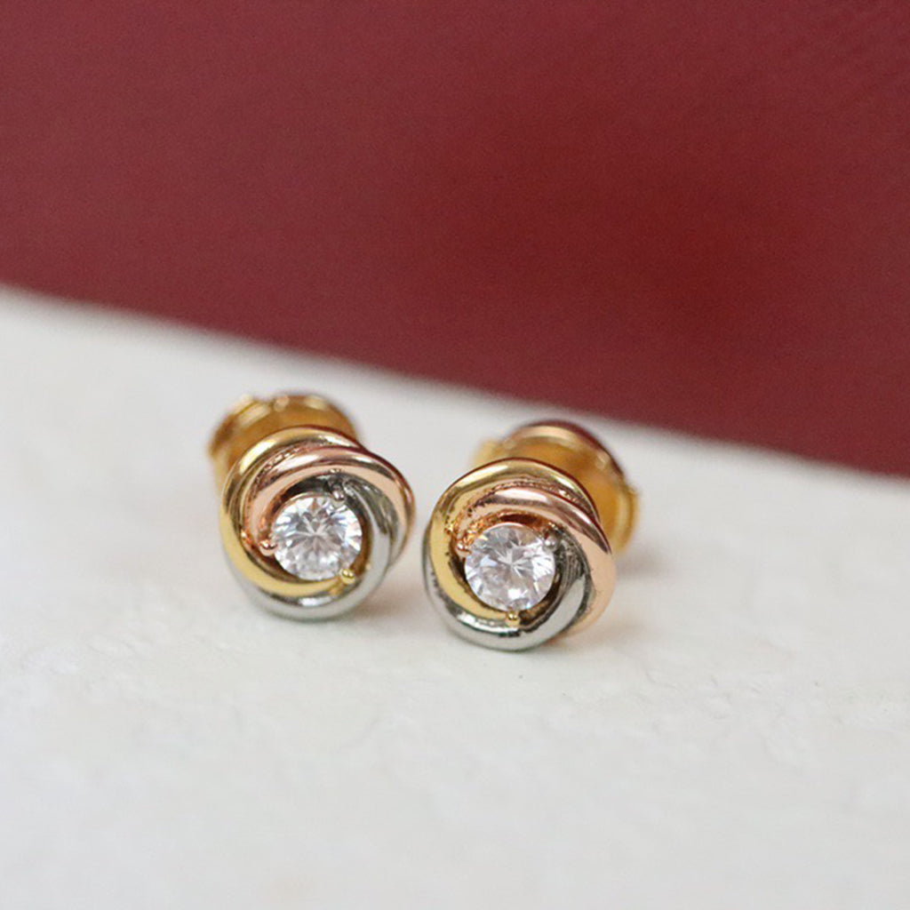 [NOBLE AURA] TRINITY STUD DIAMOND EARRINGS