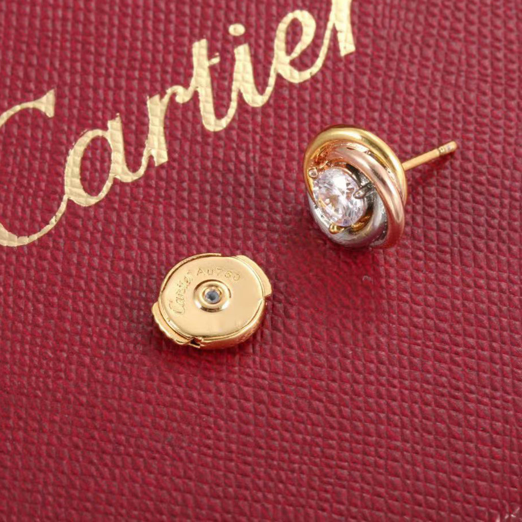 [NOBLE AURA] TRINITY STUD DIAMOND EARRINGS