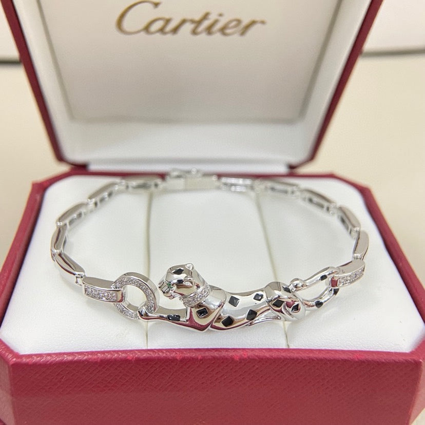 [NOBLE AURA] PANTHERE HALF DIAMOND ON CHAIN BRACELET