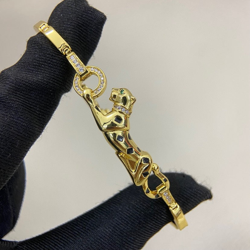 [NOBLE AURA] PANTHERE HALF DIAMOND ON CHAIN BRACELET