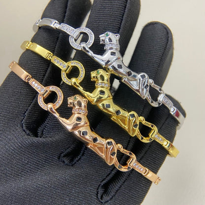 [NOBLE AURA] PANTHERE HALF DIAMOND ON CHAIN BRACELET