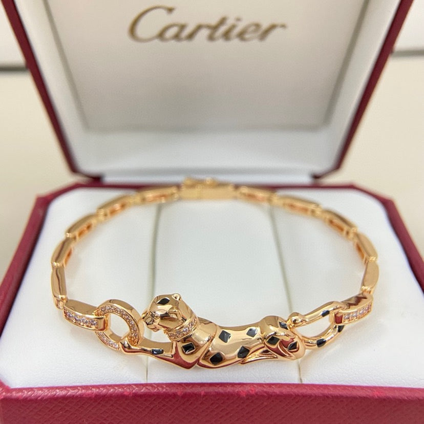[NOBLE AURA] PANTHERE HALF DIAMOND ON CHAIN BRACELET