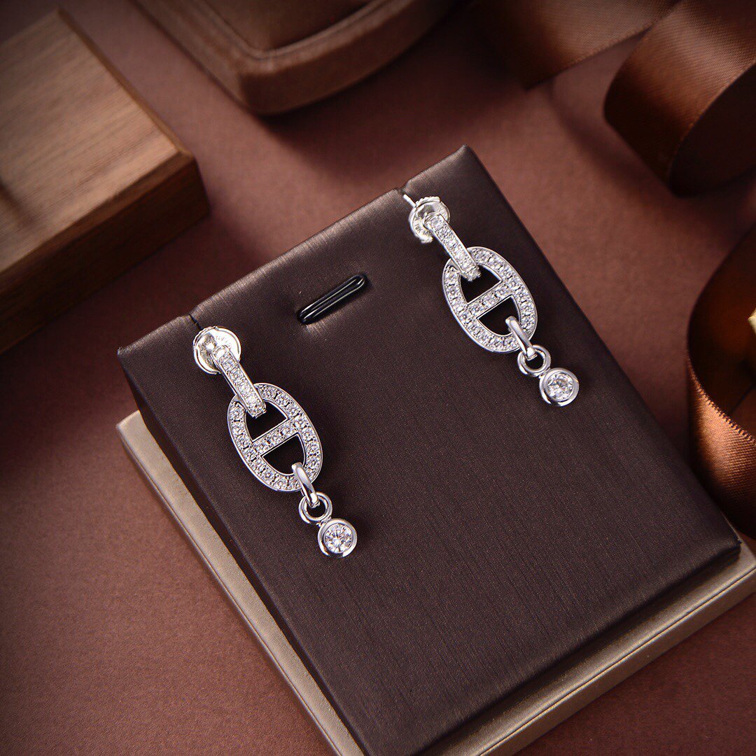 [NOBLE AURA]HM CHAINE DIAMOND EARRINGS