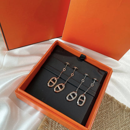 [NOBLE AURA]CHAINE TASSEL EARRINGS