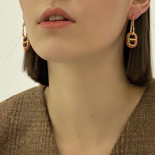 [NOBLE AURA]HM O'MAILLON GOLD EARRINGS