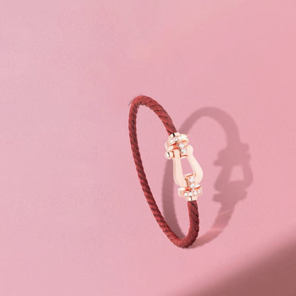 [NOBLE AURA]FORCE 10 HALF DIAMOND PINK GOLD RED CORDERI LARGE AND MEDIUM MODEL