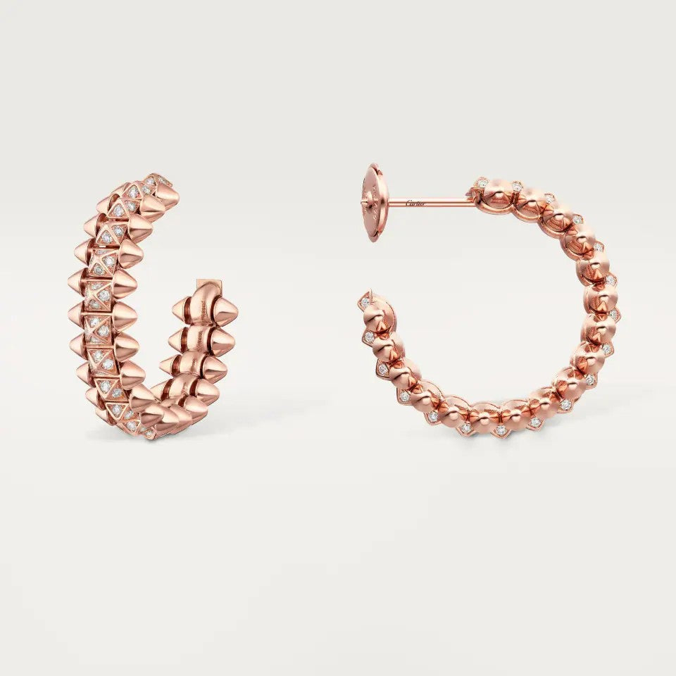 [NOBLE AURA] CLASH 6.4MM FULL DIAMOND SMALL EARRINGS