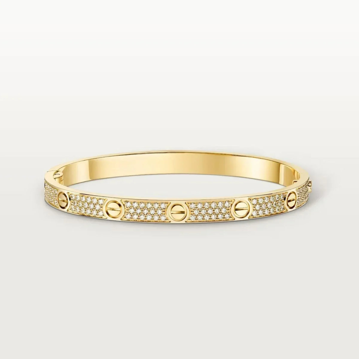 [NOBLE AURA]Clover Laser  Pulsar Stone 5-Motif & LOVE Diamond-Paved Bracelet Stack Set