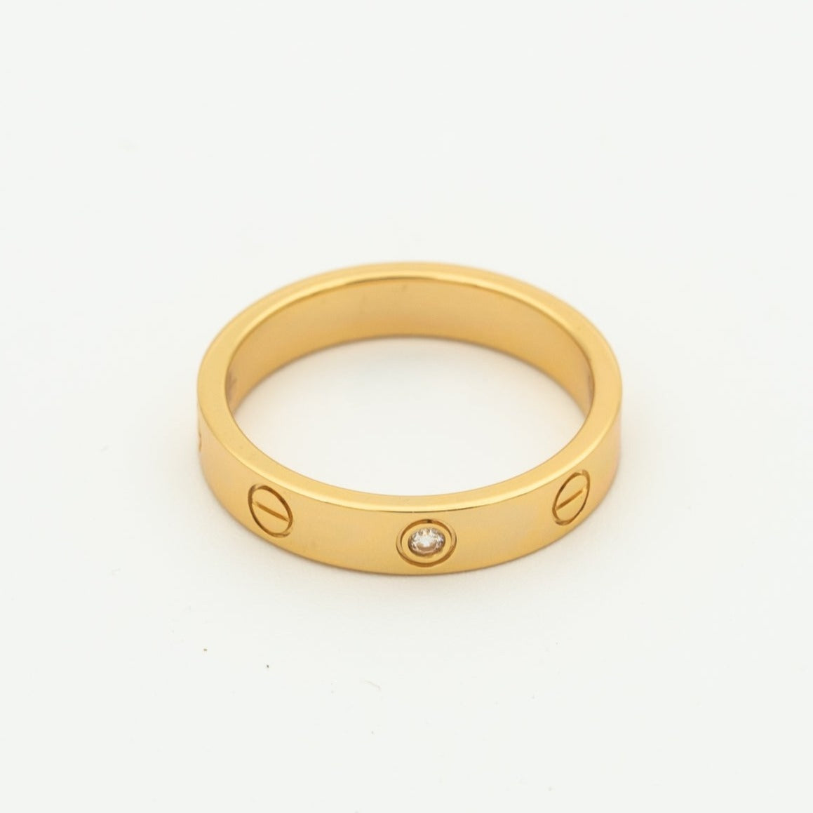 [NOBLE AURA]LOVE RING 4MM 1 DIAMOND PINK GOLD