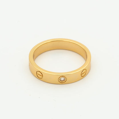 [NOBLE AURA]LOVE RING 4MM 1 DIAMOND PINK GOLD