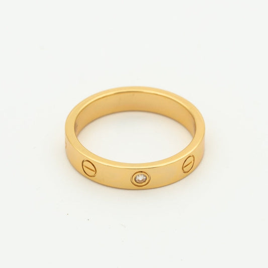 [NOBLE AURA]LOVE RING 4MM 1 DIAMOND PINK GOLD