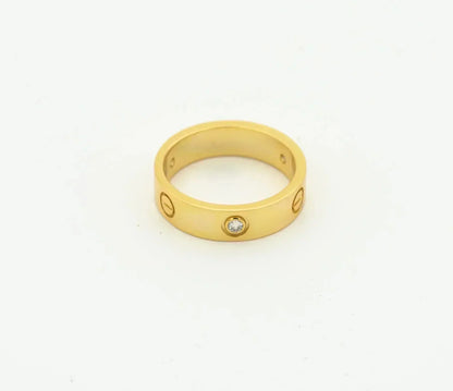 [NOBLE AURA]LOVE RING 4MM 1 DIAMOND GOLD