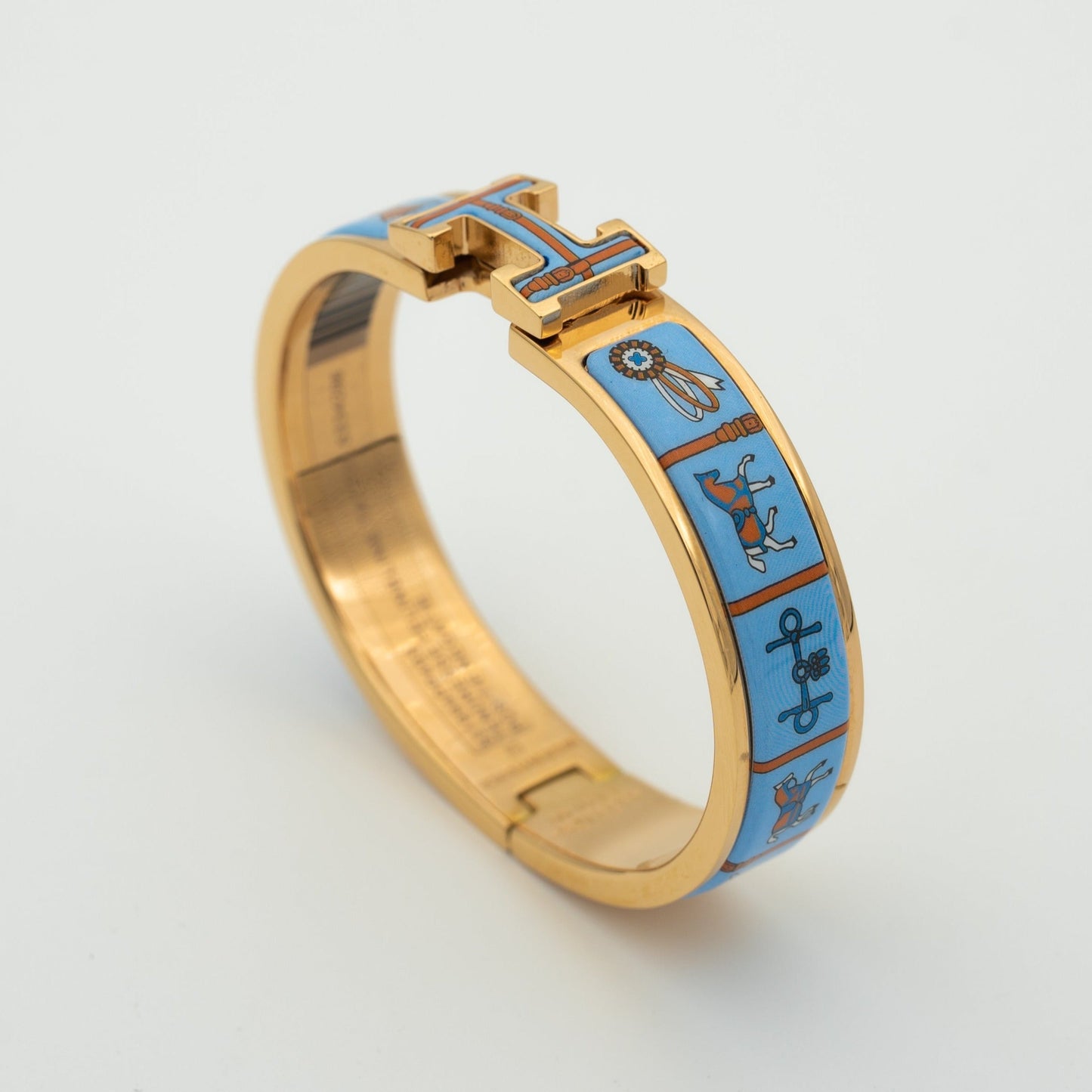 [NOBLE AURA]H PINK GOLD BRACELET BLUE CERAMIC