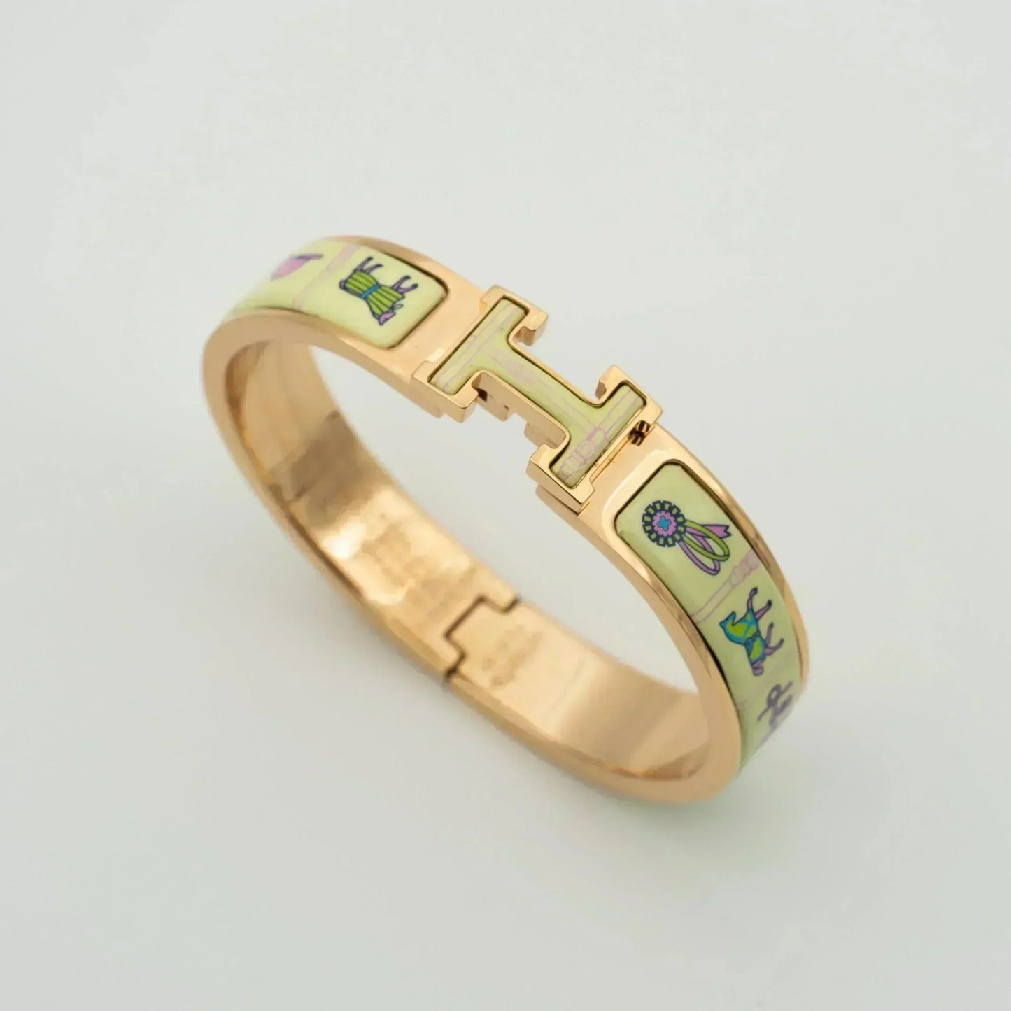 [NOBLE AURA]H PINK GOLD BRACELET CREAM CERAMIC