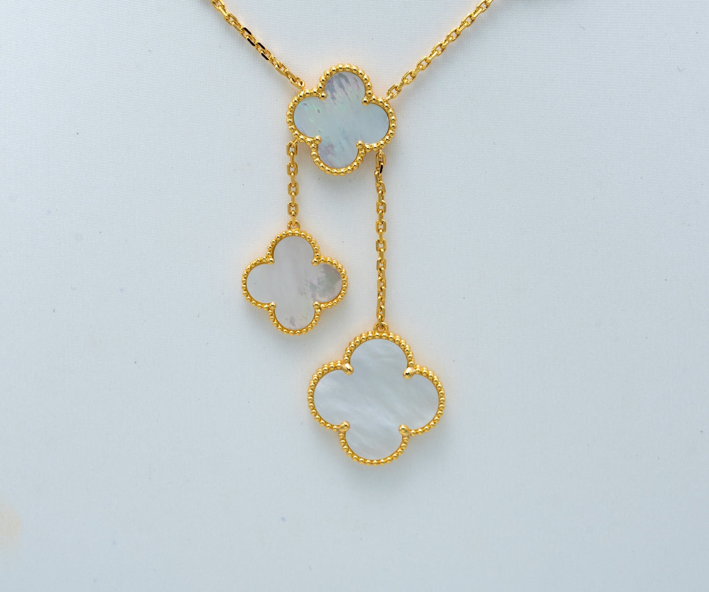 [NOBLE AURA]CLOVER MOTHER OF PEARL NECKLACE 6 MOTIF