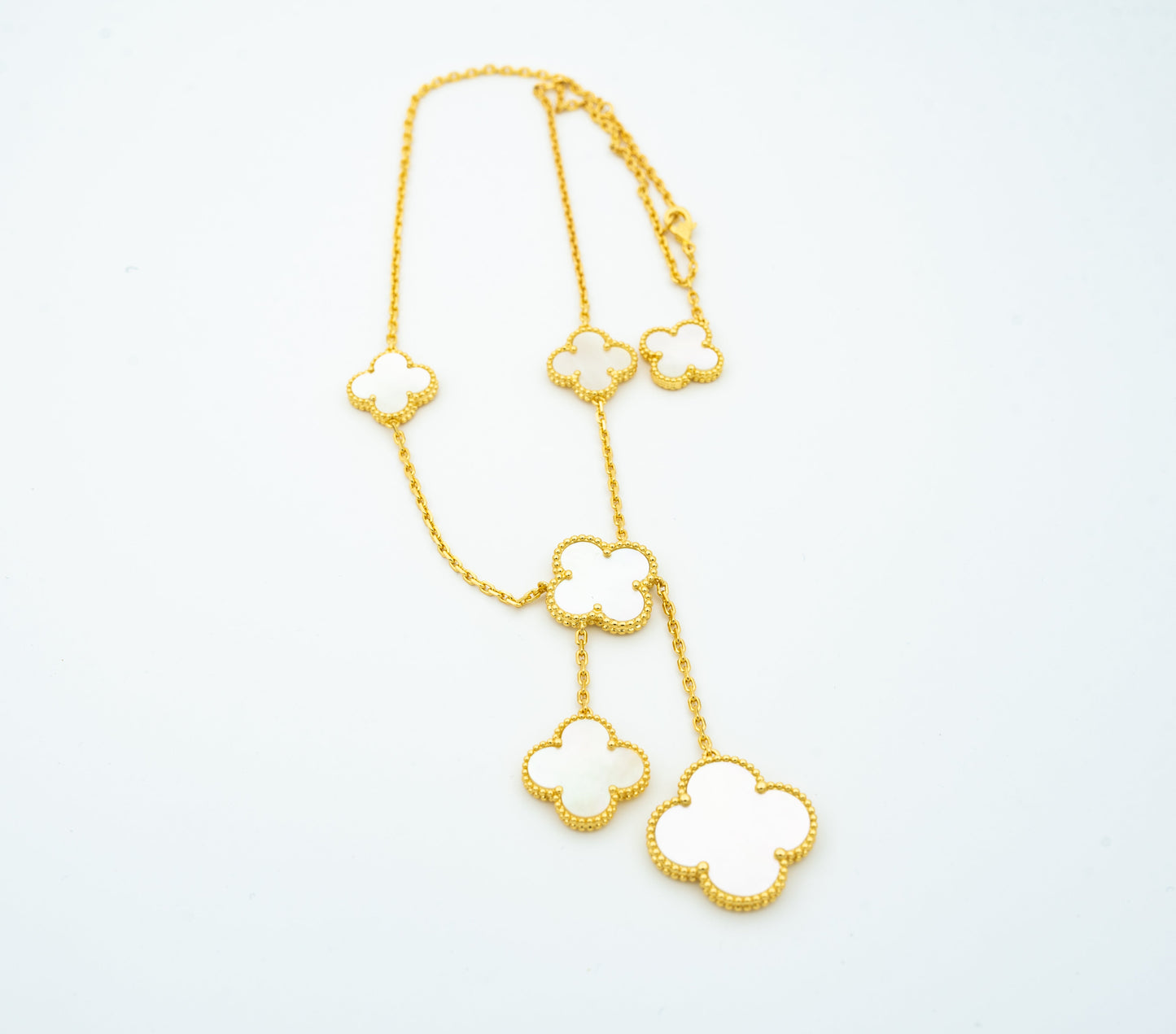 [NOBLE AURA]CLOVER MOTHER OF PEARL NECKLACE 6 MOTIF