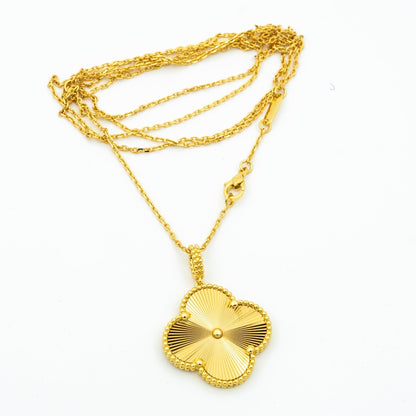 [NOBLE AURA]CLOVER 25MM PEDANT NECKLACE GOLD