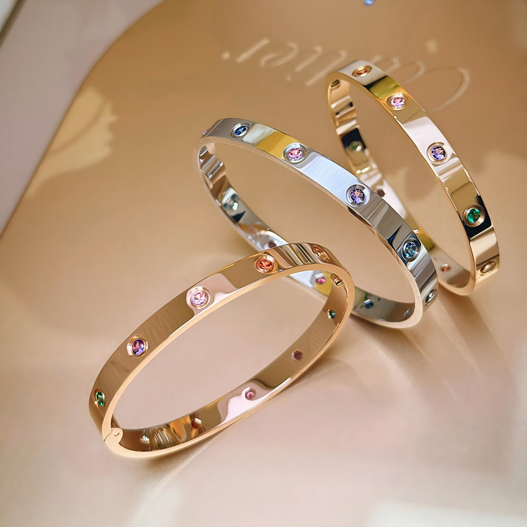 [NOBLE AURA] 2026 RAINBOW LOVE BRACELET 6.1MM  10 DIAMONDS