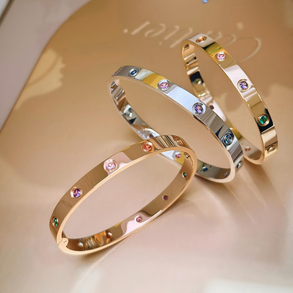 [NOBLE AURA] 2026 RAINBOW LOVE BRACELET 6.1MM  10 DIAMONDS