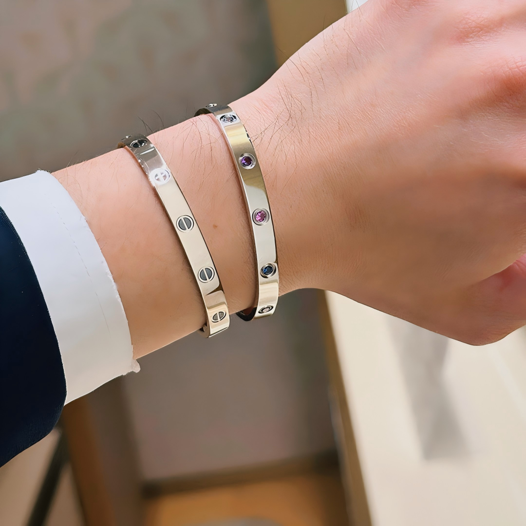 [NOBLE AURA] 2026 RAINBOW LOVE BRACELET 6.1MM  10 DIAMONDS
