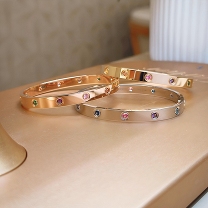 [NOBLE AURA] 2026 RAINBOW LOVE BRACELET 6.1MM  10 DIAMONDS