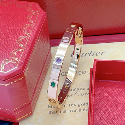 [NOBLE AURA] 2026 RAINBOW LOVE BRACELET 6.1MM  10 DIAMONDS