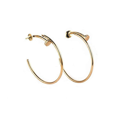 [NOBLE AURA]JUSTE EARRINGS GOLD DIAMONDS 1.8MM