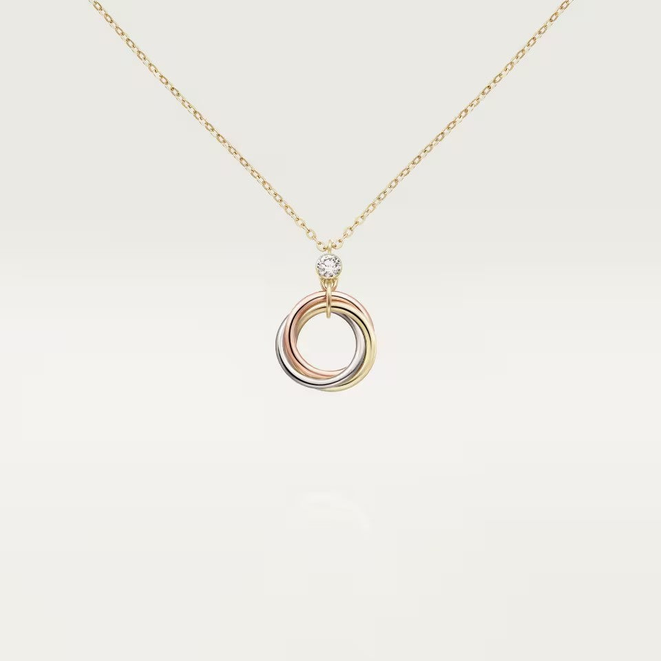 [NOBLE AURA] TRINITY  NECKLACE 1 DIAMOND