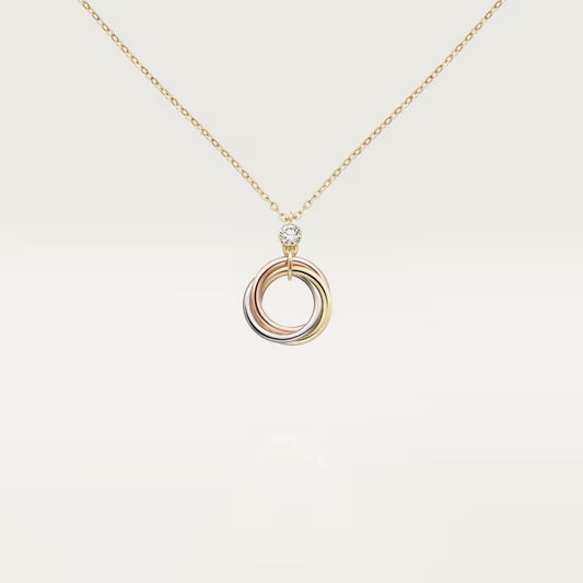 [NOBLE AURA] TRINITY  NECKLACE 1 DIAMOND