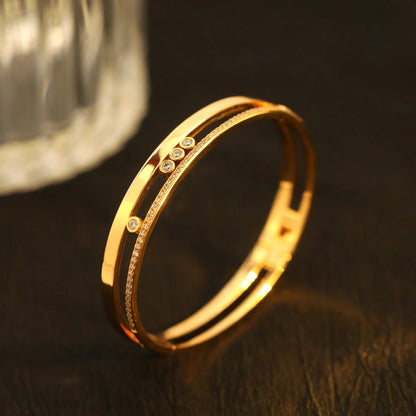 [NOBLE AURA]Move Romane Diamond Bangle Bracelet