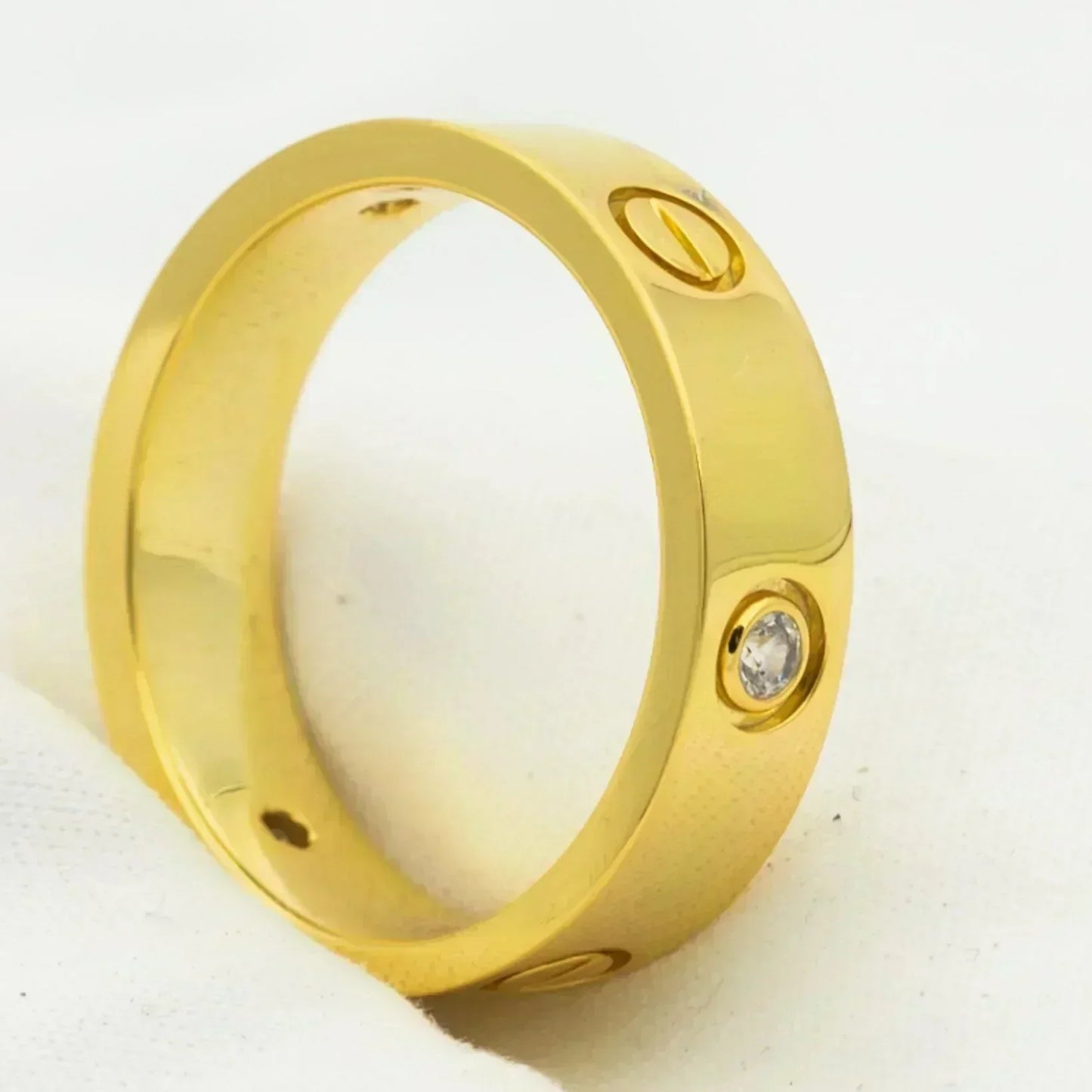 [NOBLE AURA]LOVE RING 5.5MM 3 DIAMONDS GOLD